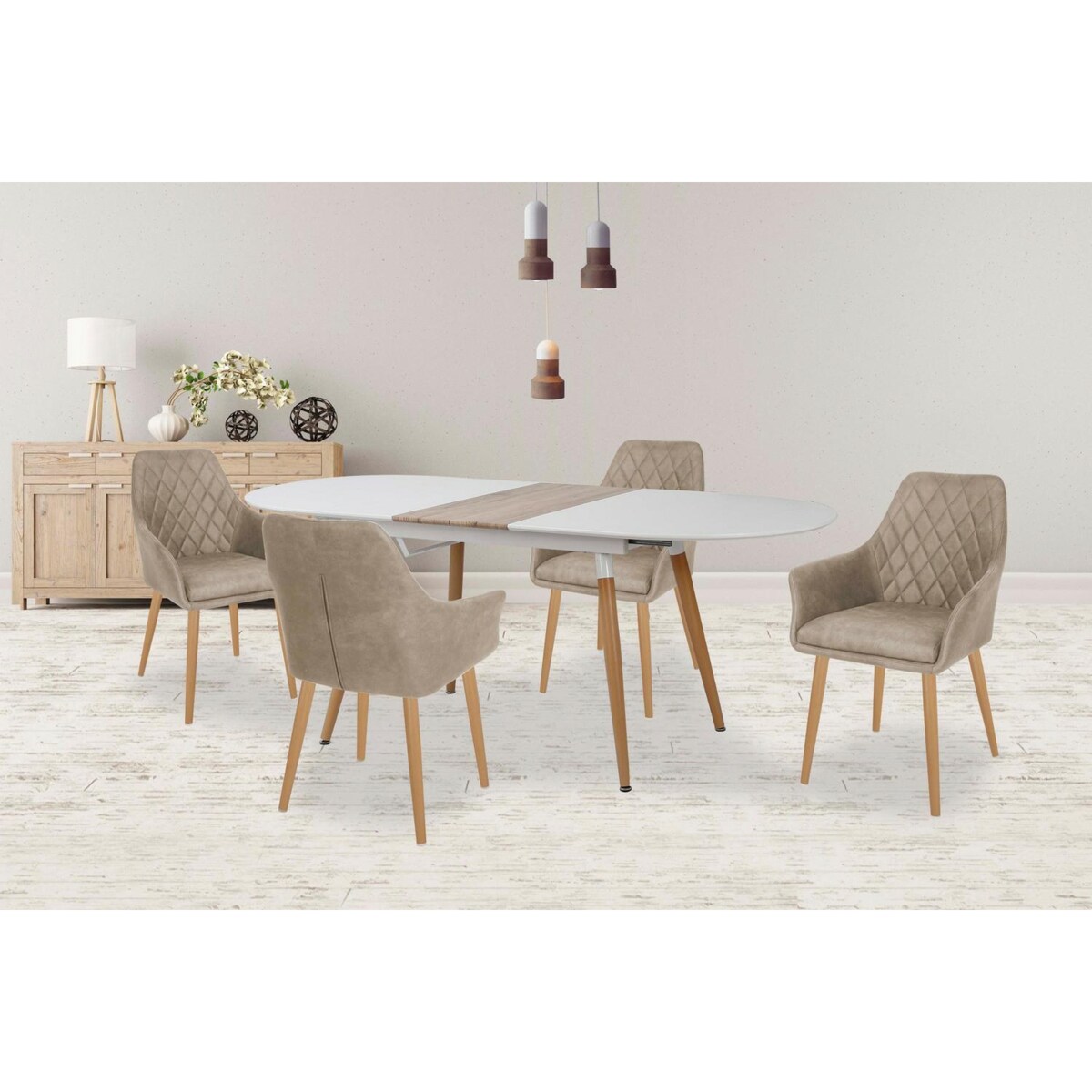 STÓŁ ROZKŁADANY Rebi 160-200 cm długości MDF I STAL