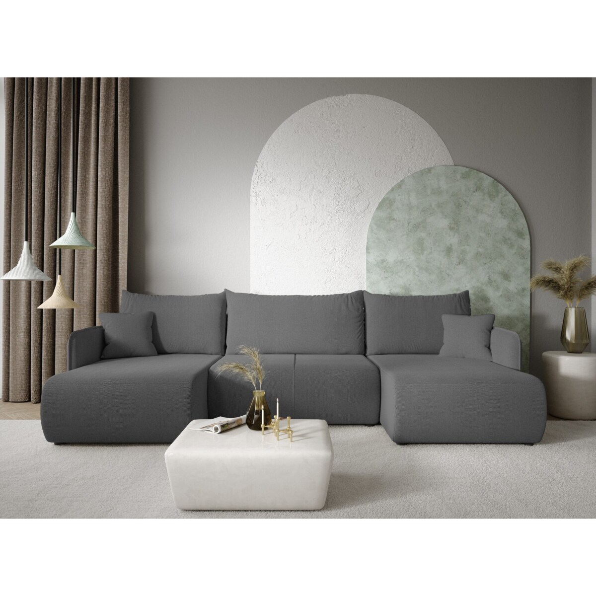 Narożnik FOREST U z funkcją spania Kolor: Curio 93