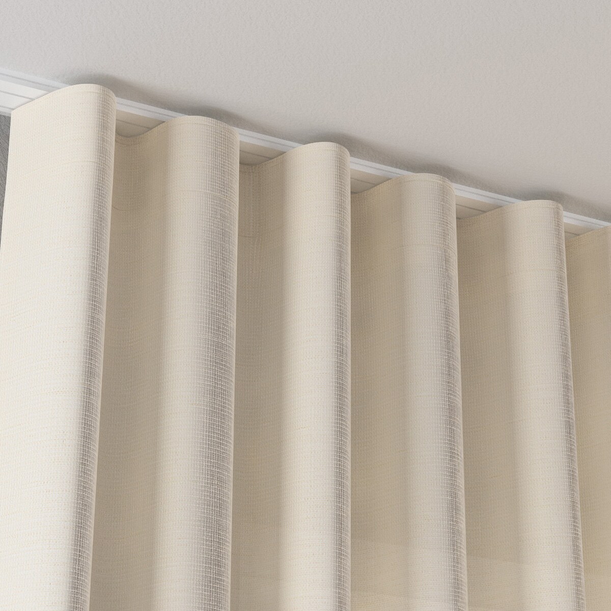 Zasłona na taśmie wave 130x245 ecru