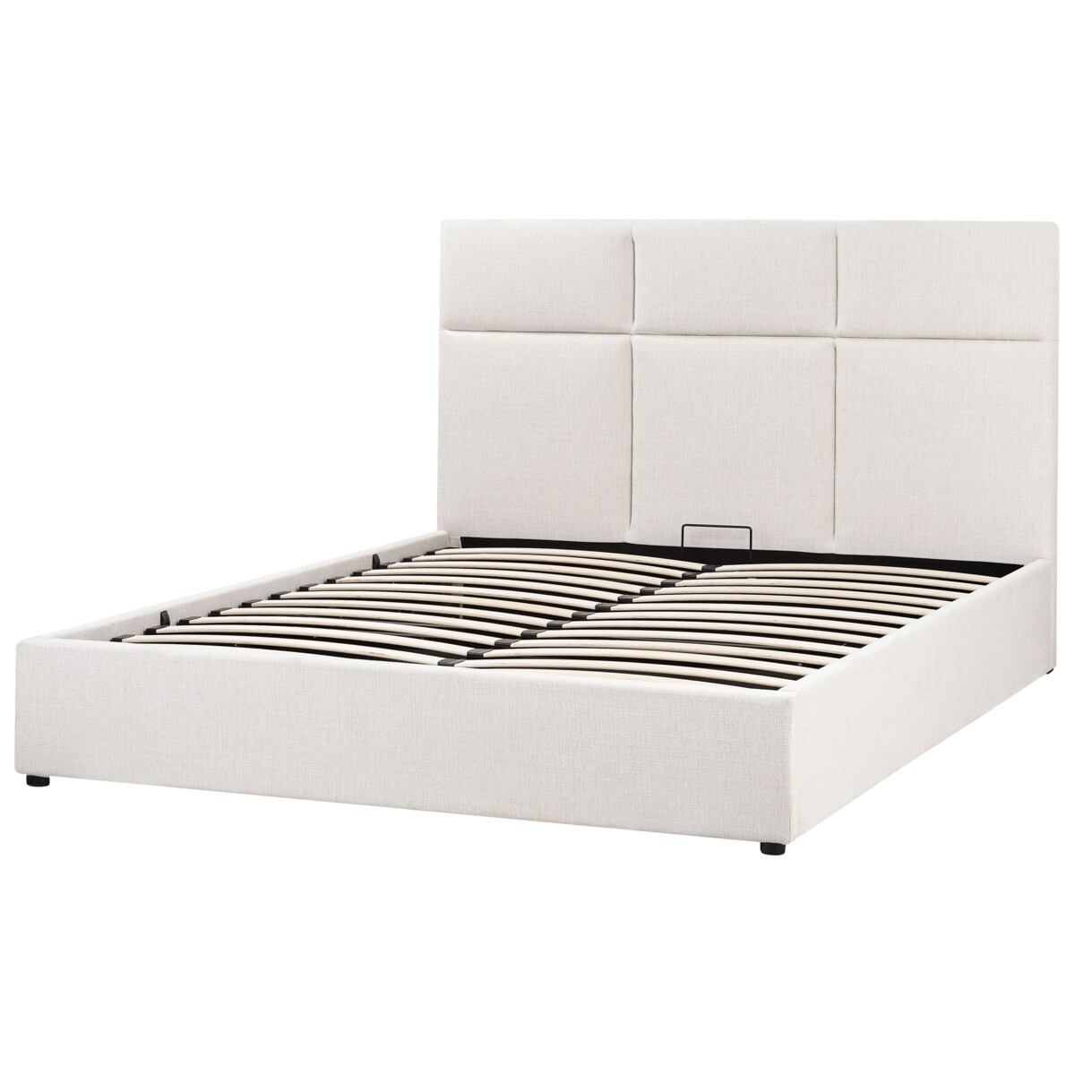 Łóżko z pojemnikiem LAGORD 160 x 200 cm Złamana biel