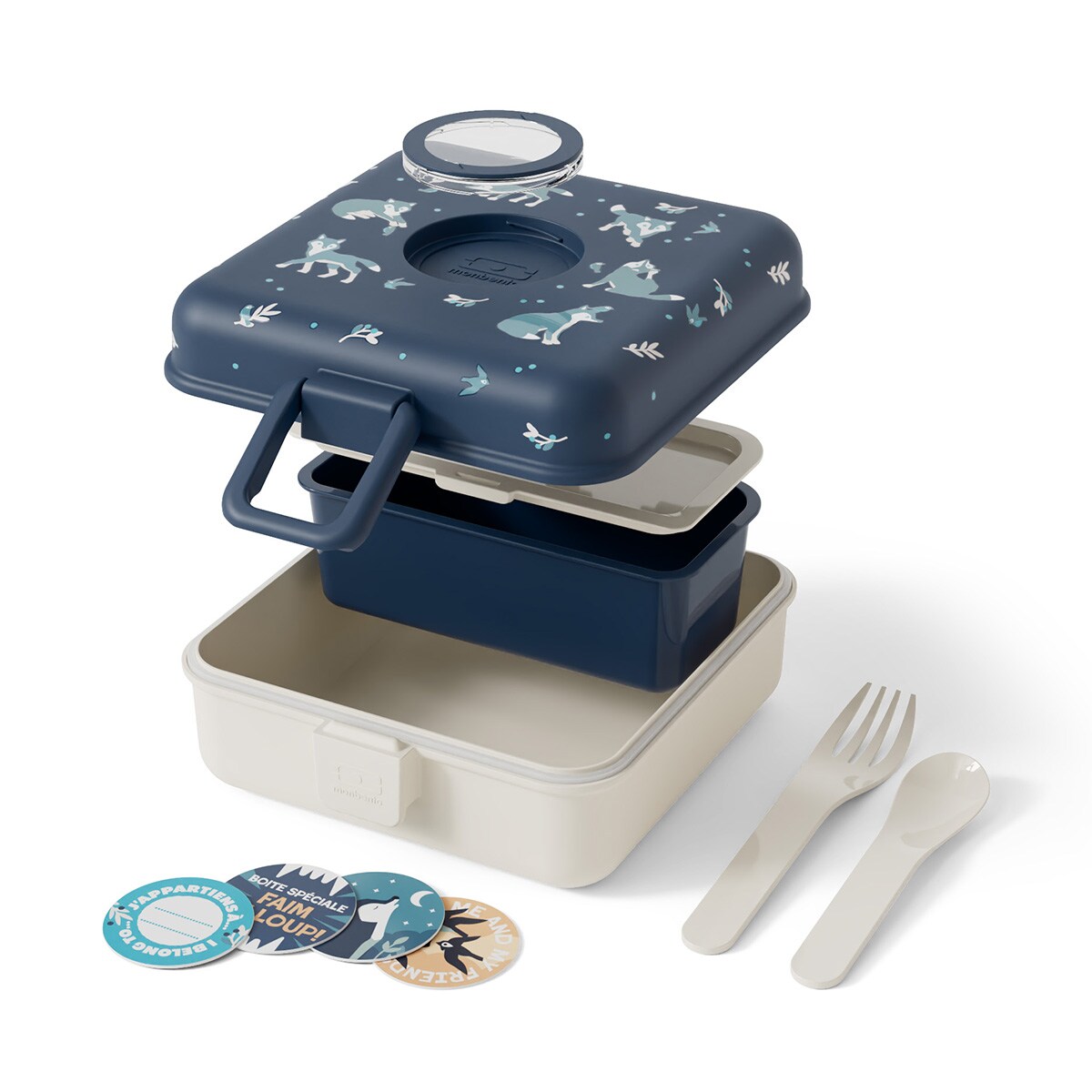 Monbento Snacky lunchbox dla dzieci 0,85 L Wolf