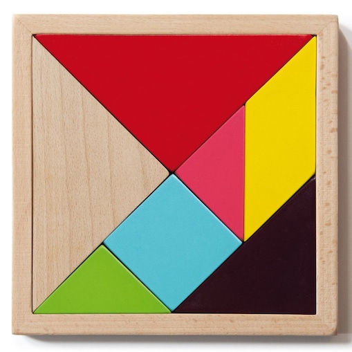 Układanka"Tangram" edukacyjna,puzzle logiczne z drewna