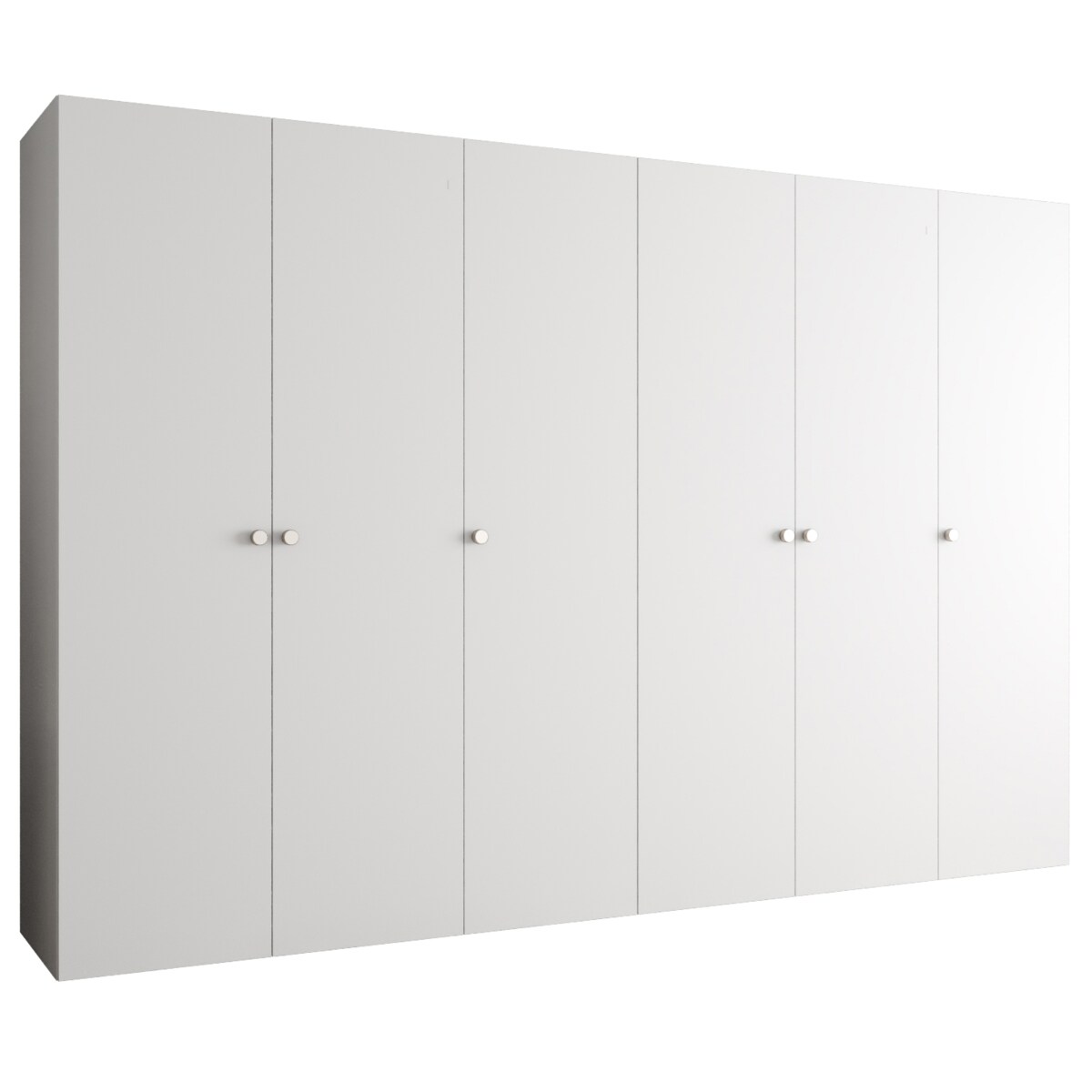 Szafa uchylna otwierana PARMA 1 300 wys. 202 cm Biały + u. Srebrny