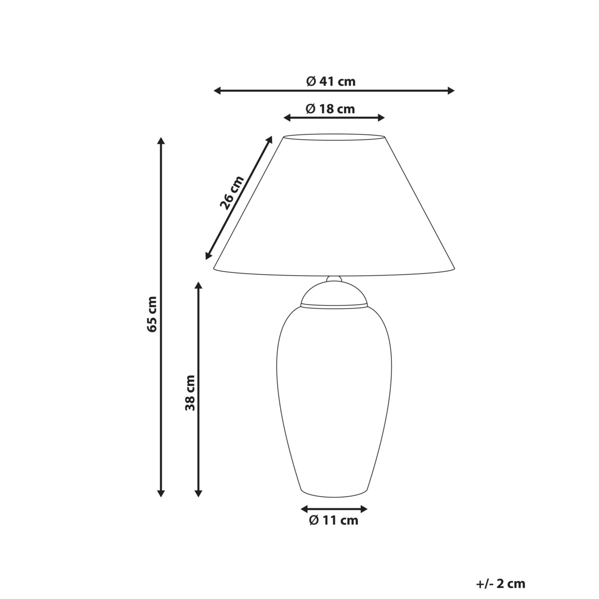 Lampa stołowa VERUSA Porcelana Biały/ niebieski