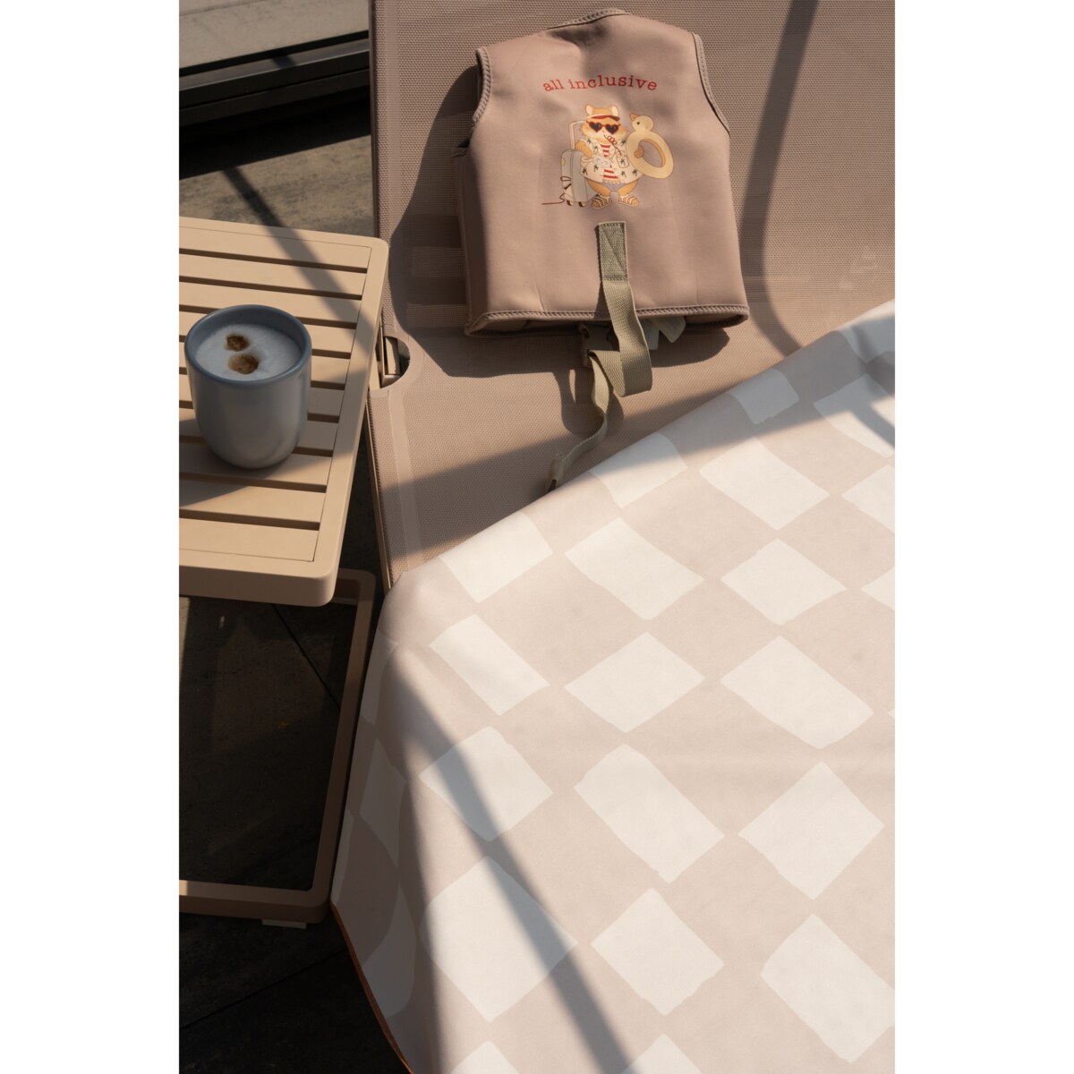 Ręcznik kąpielowy OLYA KIDS wzór CHESS PINK BEIGE XL 180x160cm