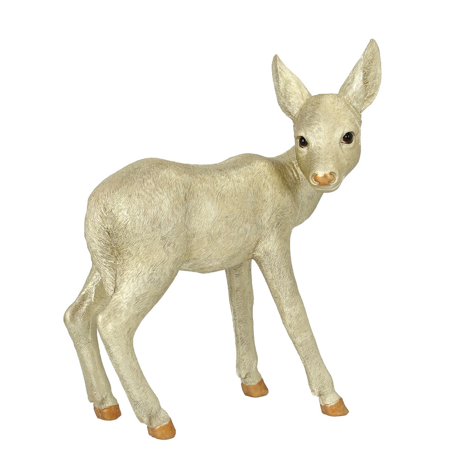 Figurka Golden Fawn 30x16x37 cm boże narodzenie, święta, świąteczne, złoty, 30x16x37 cm
