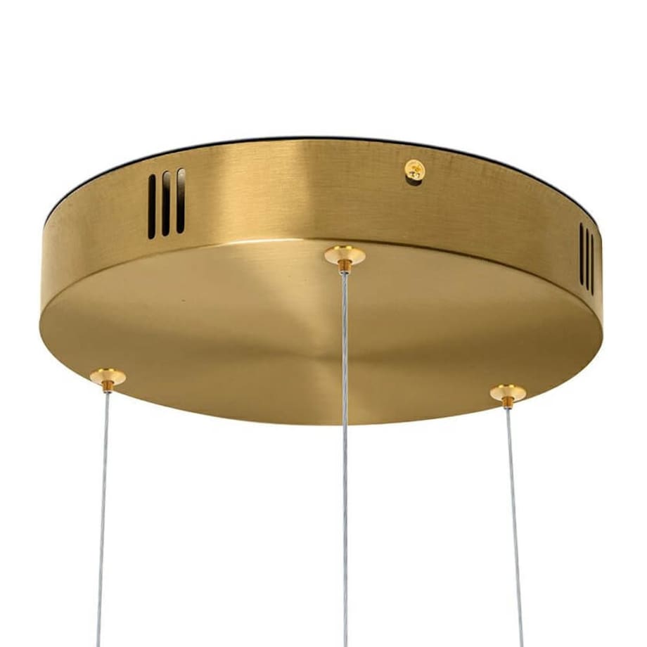 Lampa wisząca RING 80 + 80 + 100 złota na jednej podsufitce