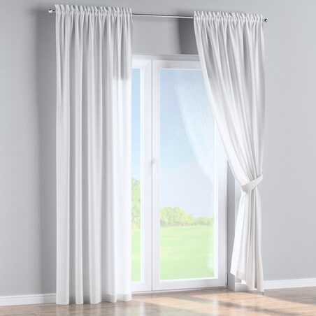 Zasłona na kanale z grzywką 1 szt. 130x245 biały