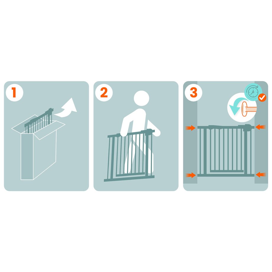 Barierka zabezpieczająca ochronna Nukido na schody i drzwi 75-105cm biała 718000