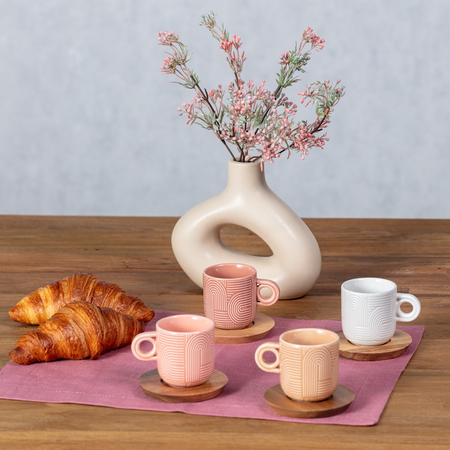 Zestaw filiżanek Sottile, 8,5/9 x 5,5/9 x 6,5/1 cm