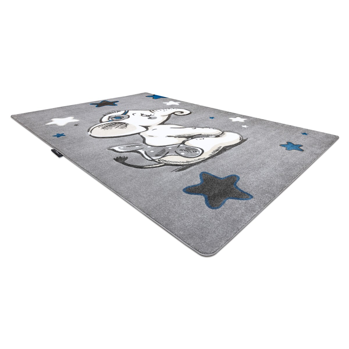 Dywan PETIT ELEPHANT SŁONIK GWIAZDKI szary 160x220 cm