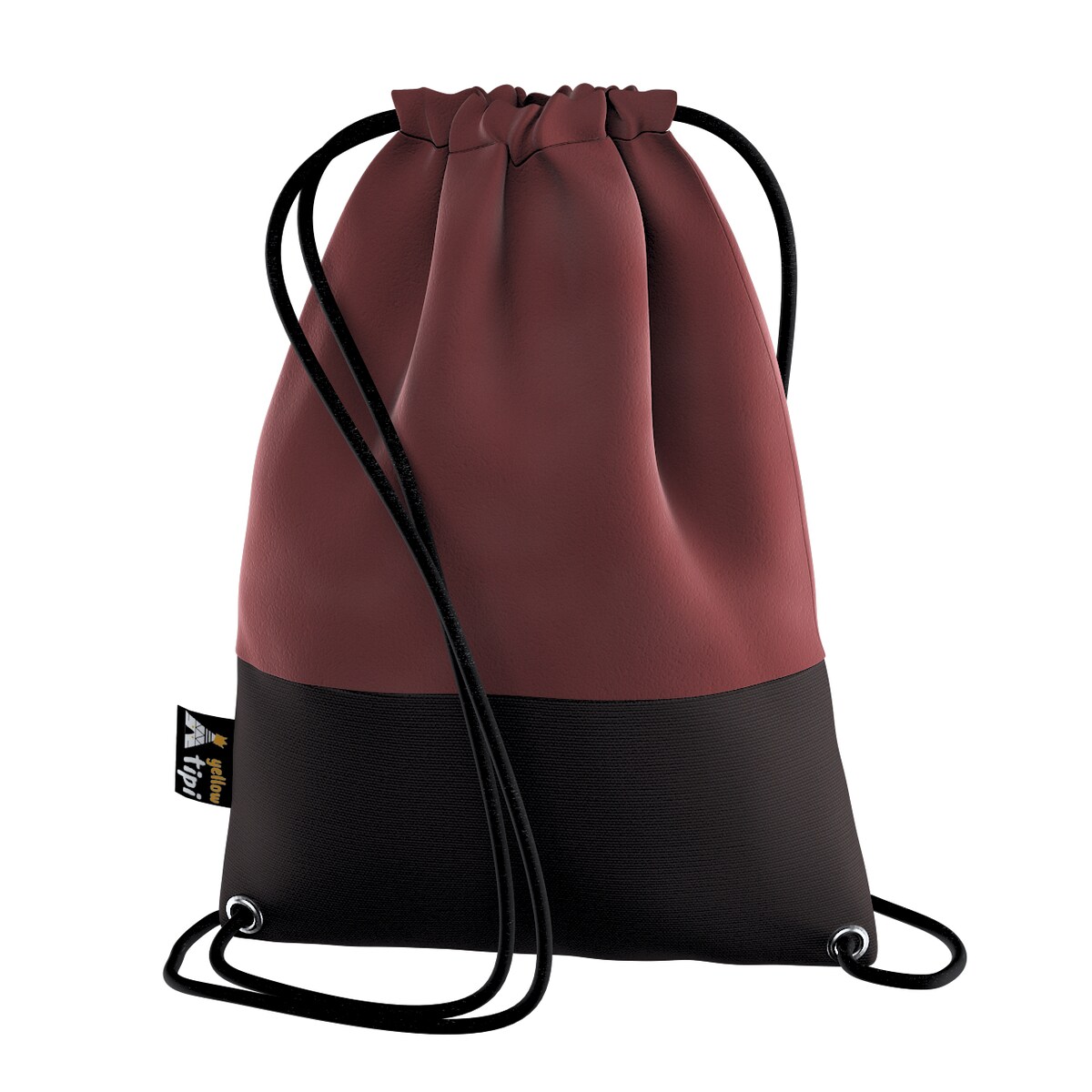 Worek plecak Kiddy Velvet, bordowy, 28x40cm, Posh Velvet