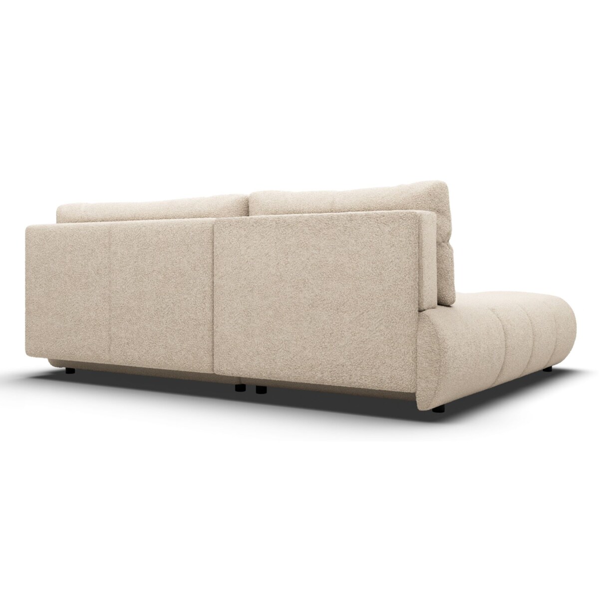 Pikowany Narożnik MILA rozkładany bez boczków lewy beżowy