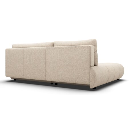 Pikowany Narożnik MILA rozkładany bez boczków lewy beżowy