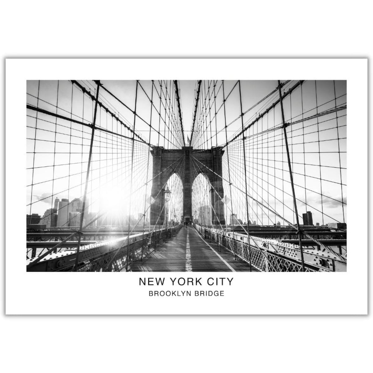 plakat brooklyn bridge nowy jork 50x70 cm