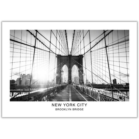 plakat brooklyn bridge nowy jork 50x70 cm