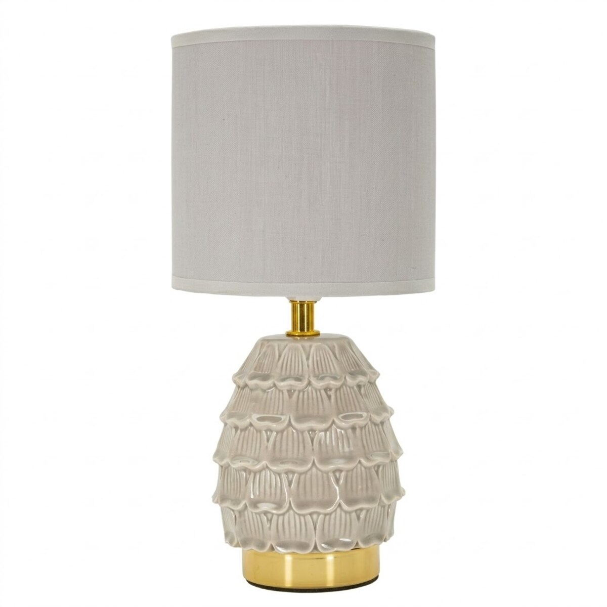 Lampka nocna PIGNY, ceramiczna, biała, Ø 15x30,5 cm