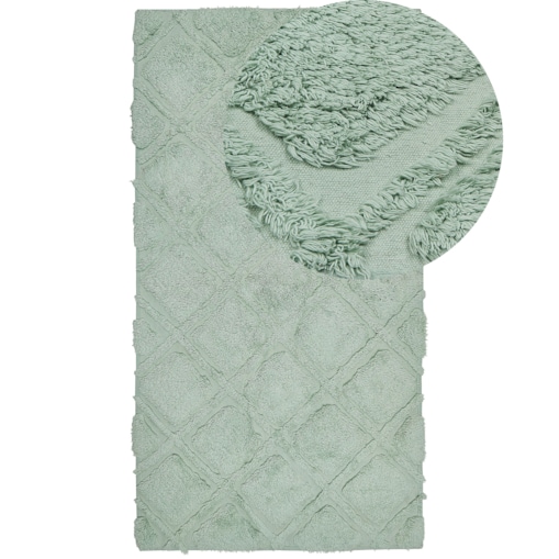 Dywan bawełniany 80 x 150 cm zielony HATAY