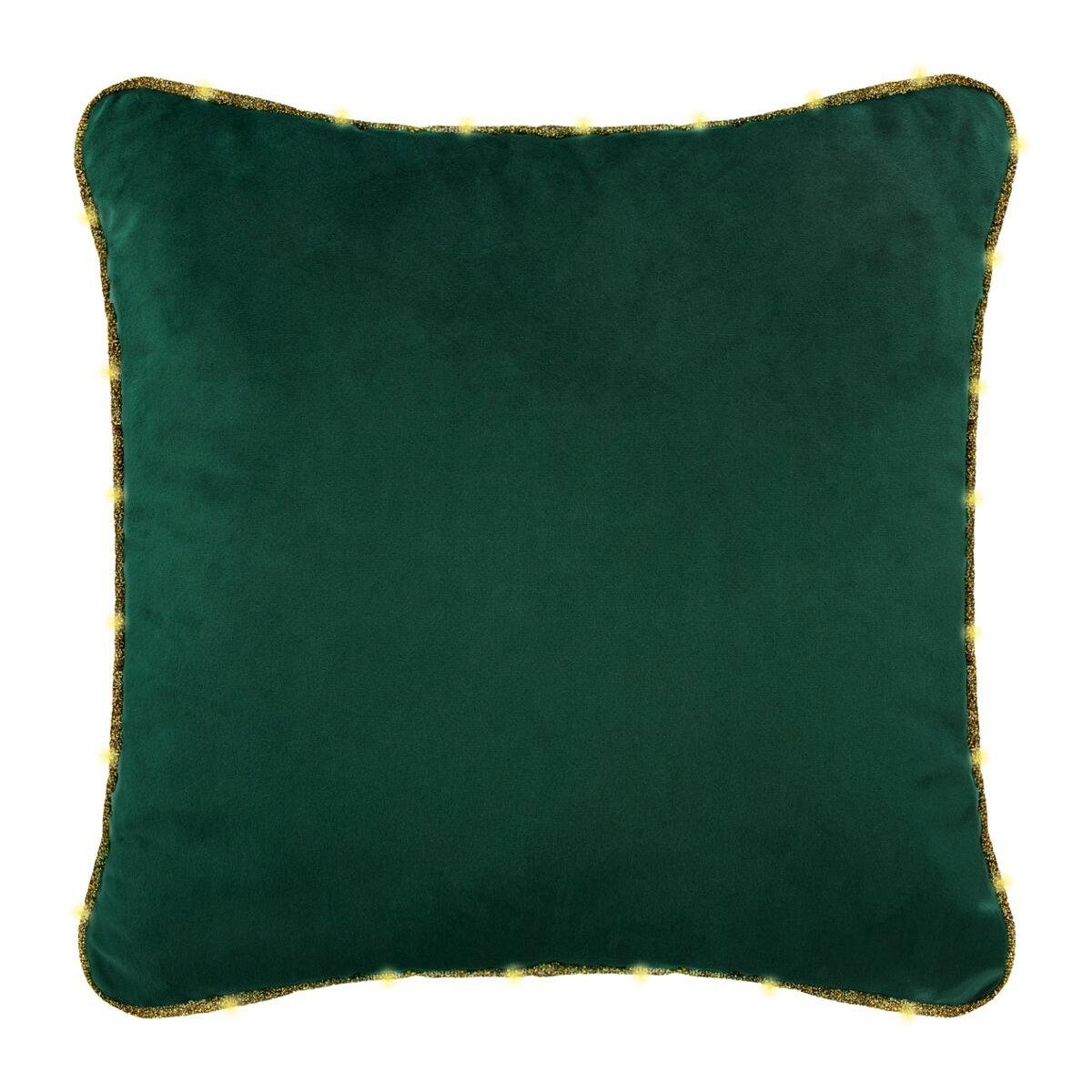 Poduszka aksamitna z podświetleniem LED, 40 40 cm