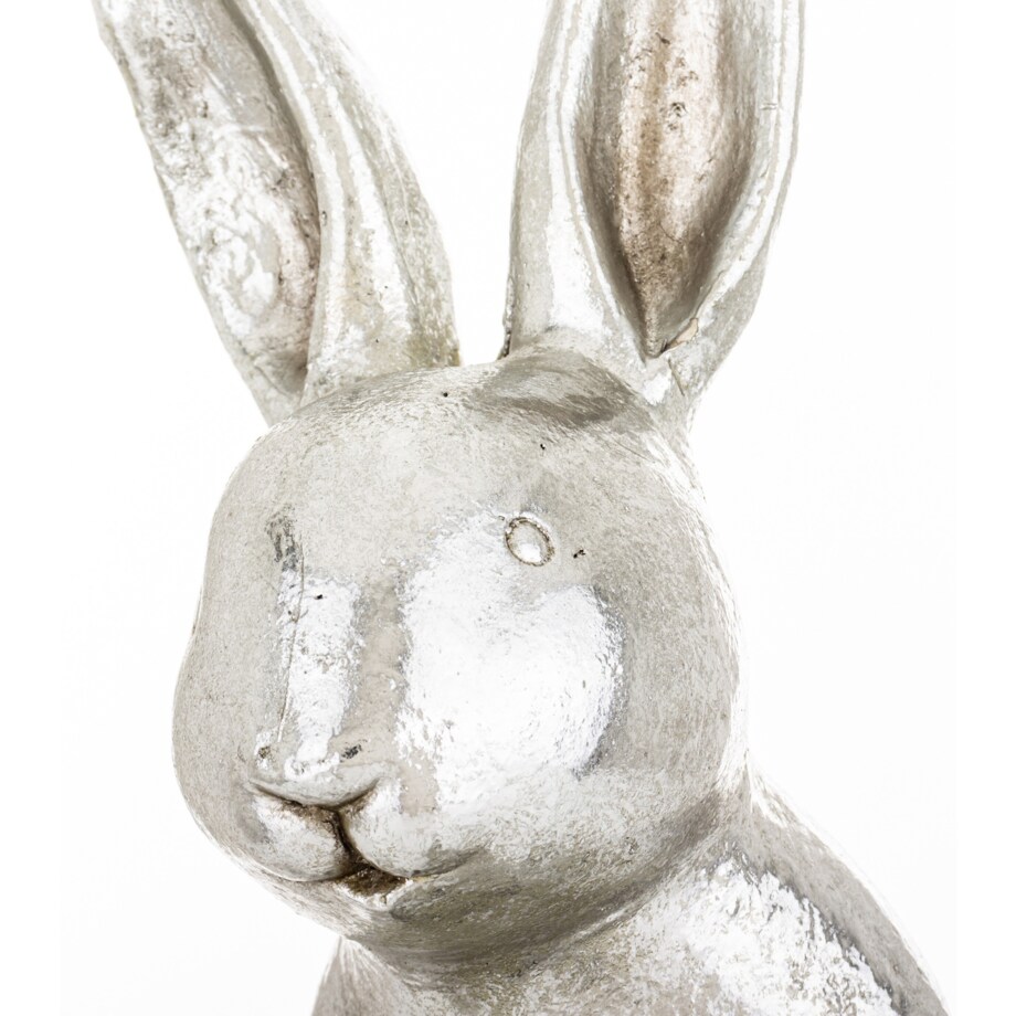 Dekoracja - króliczek 39,5x26,5x30 cm WITEK srebrny