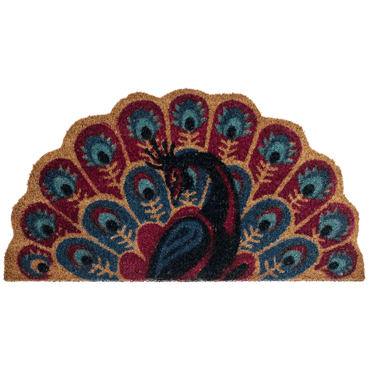 Wycieraczka NULATO Kolorowy 45 x 75 cm Paw Włókno kokosowe