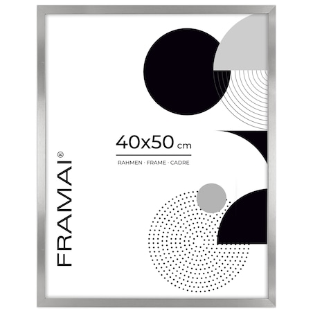 Srebrna ramka na zdjęcia 40x50 cm rama MDF ramki do zdjęć 50x40 cm srebrny FRAMAI®