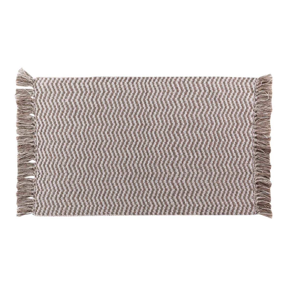 Pleciony dywanik z frędzlami ALESSIA, 50 x 80 cm