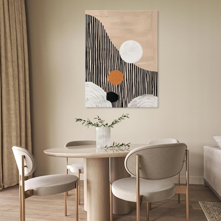 OBRAZ BOHO ABSTRAKCJA BRĄZOWY NA PŁÓTNIE ŚCIANĘ DO SYPIALNI SALONU 60x40