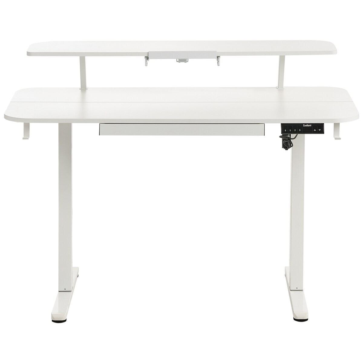 Biurko regulowane elektrycznie WILBANKS Biały 120 cm 60 cm Z portem USB