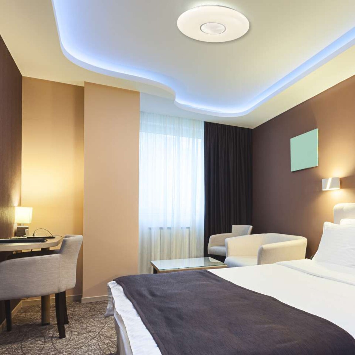 LAMPA sufitowa PIRIUS 313522 Polux okrągła OPRAWA metalowa LED 100W 3000K - 6500K plafon biały