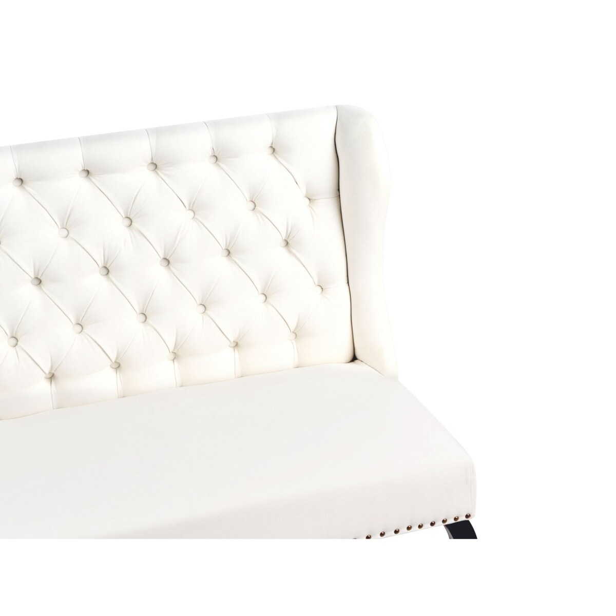 Ławka tapicerowana 2-osobowa kremowa TORSBY