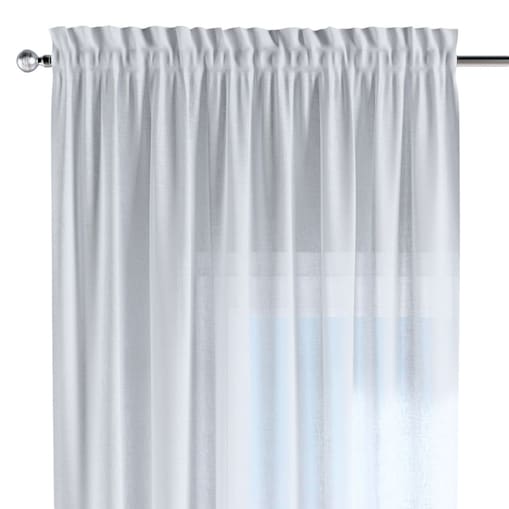 Zasłona na kanale z grzywką 1 szt. 130x260 prześwitujący biały