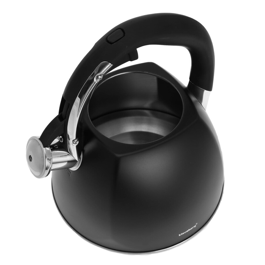 Czajnik stalowy z gwizdkiem 3.0L indukcja KLAUSBERG czarny matowy