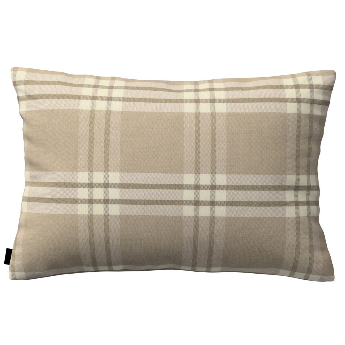 Poszewka Kinga na poduszkę prostokątną 47x28 krata beżowa