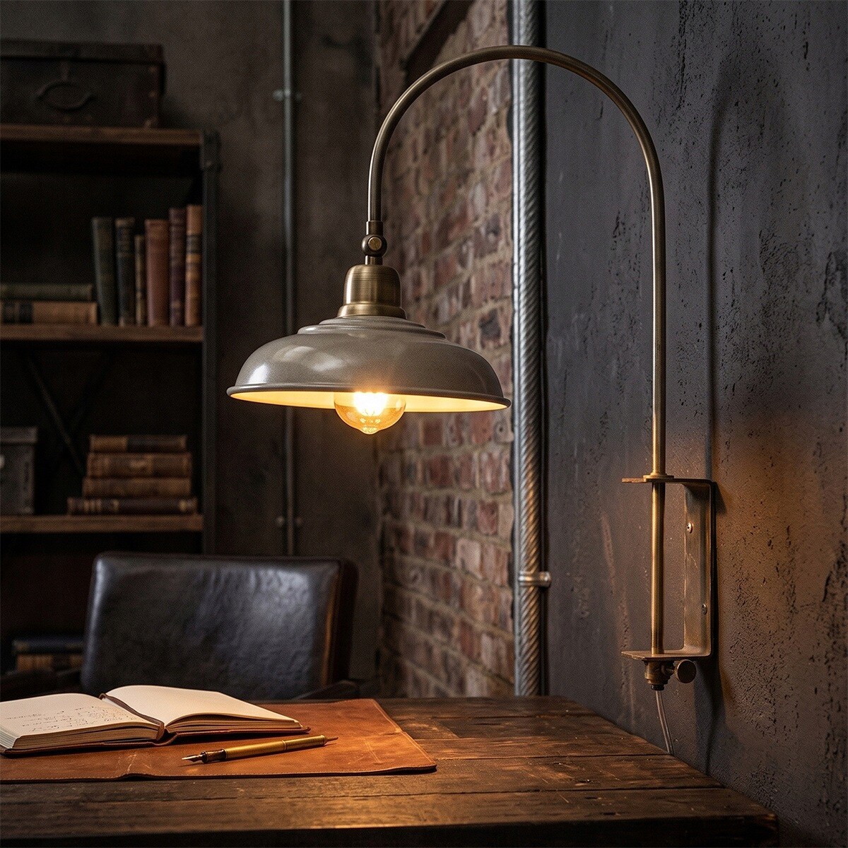 LAMPA KINKIET ŚCIENNA DO POWIESZENIA LOFT METALOWA E27 DO SALONU ZŁOTA BEŻ