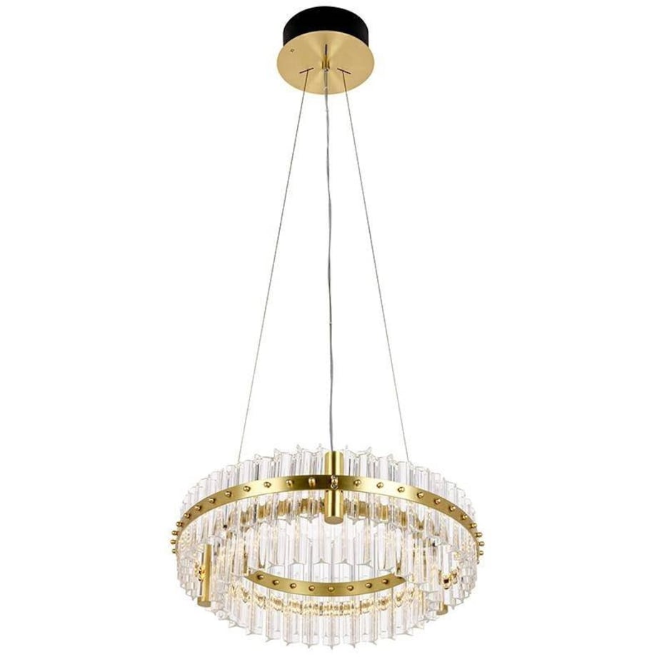 Żyrandol kryształowy Saturnus MSE010100166 nad stół złoty