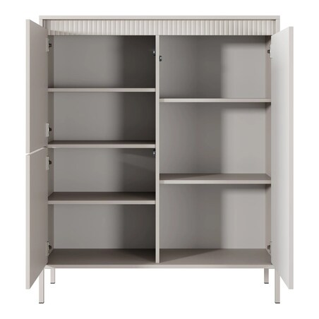 Komoda 3-drzwiowa z szufladami 123,4x103,5 cm LEMAL beżowy