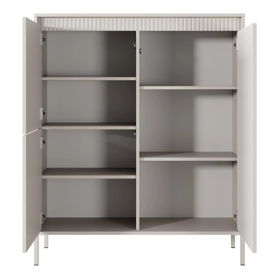 Komoda 3-drzwiowa z szufladami 123,4x103,5 cm LEMAL beżowy