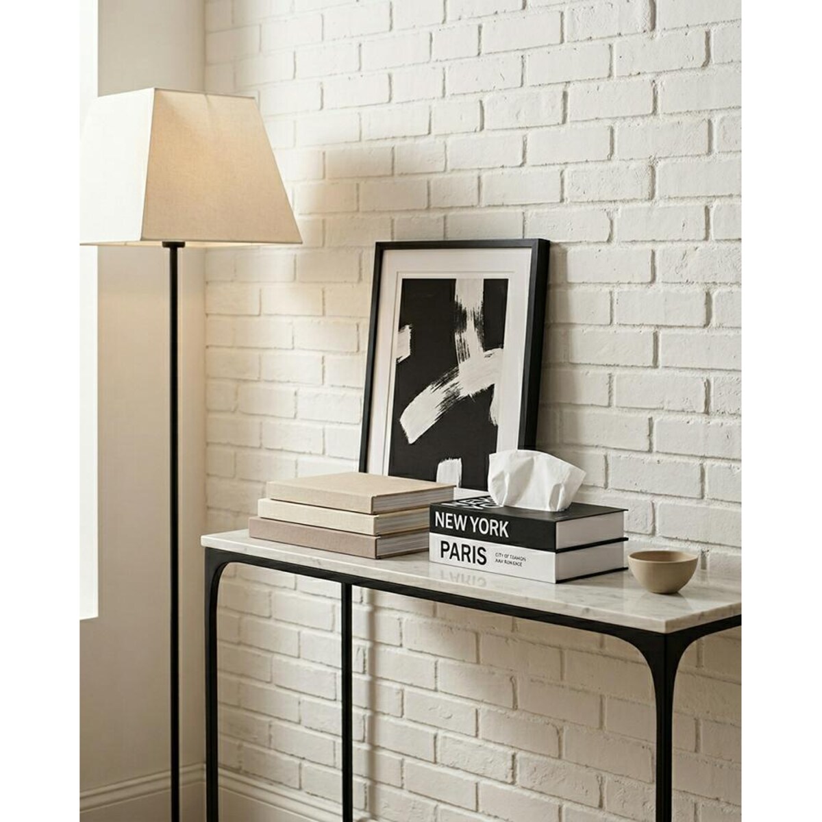 Pojemnik pudełko na chusteczki SHP BOOKER biały / czarny