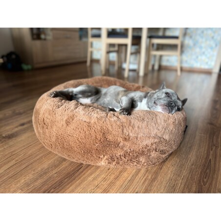 Legowisko pluszowe dla kota lub psa FUZZY, 70 cm, Toffee