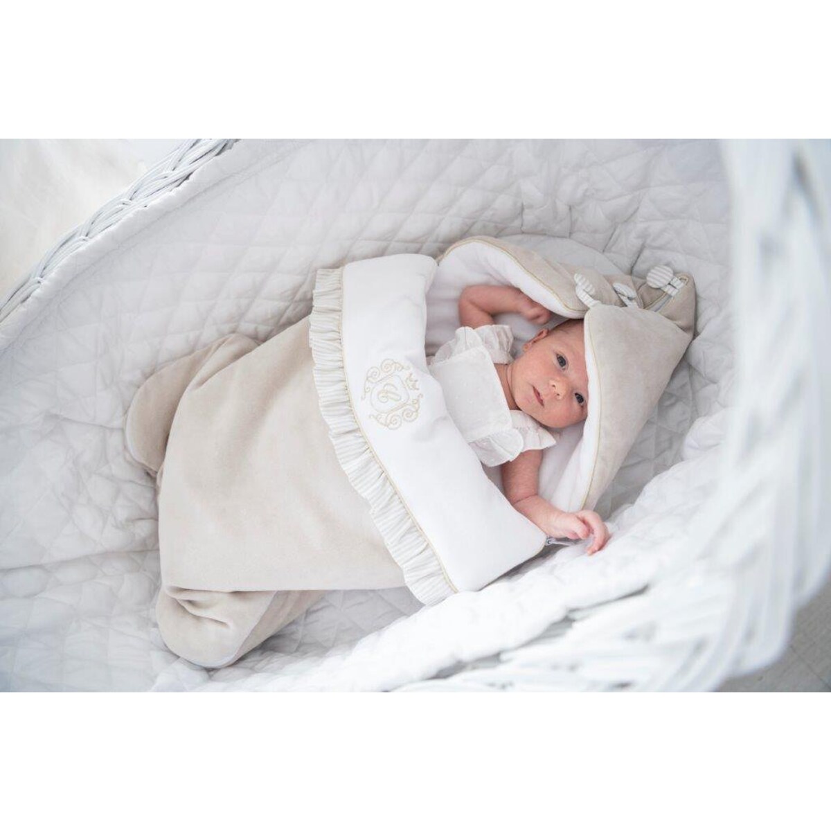 Śpiworek błękitny welurowy