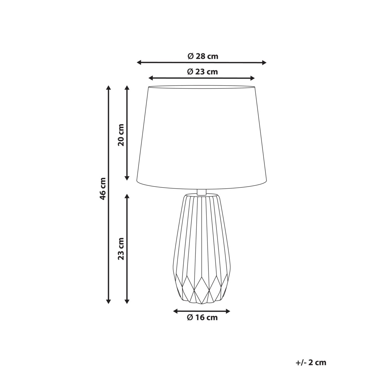 Lampa stołowa MONTAGUA Ceramika Szary