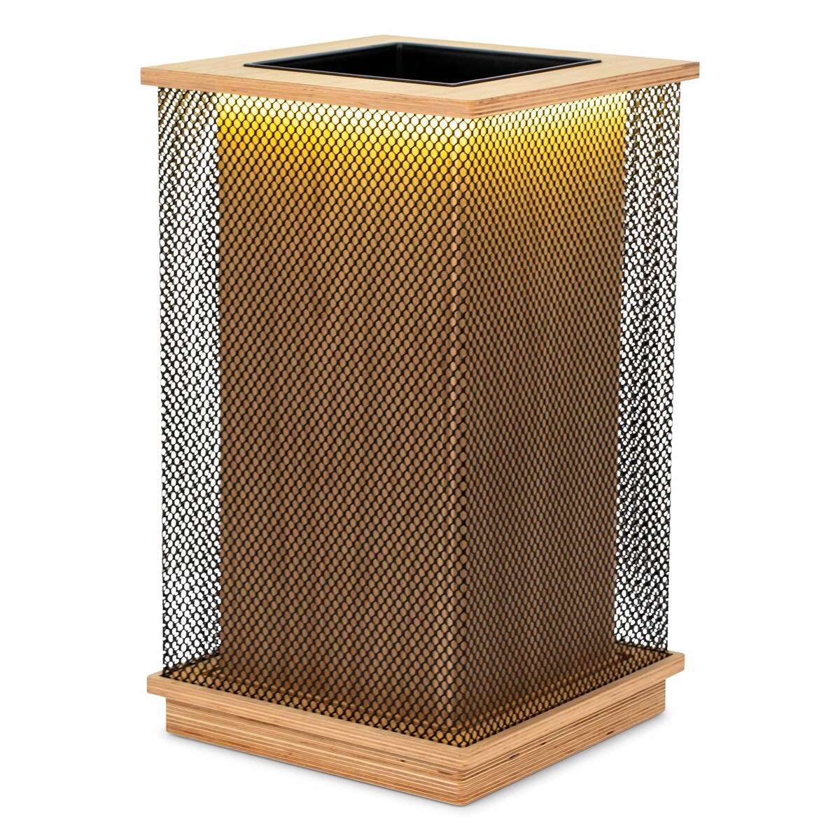 Dębowa donica z lameli DLC LED