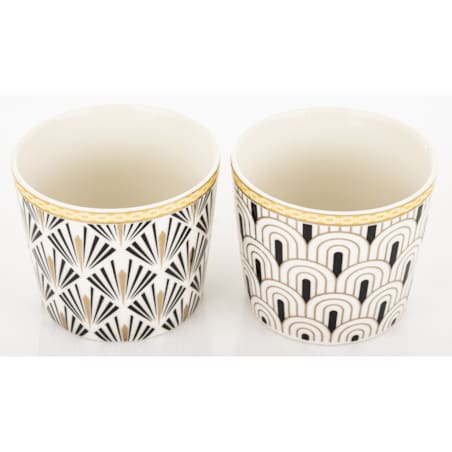 Komplet 2 filiżanek porcelanowych 220 ml ze spodeczkiem DIVERSO