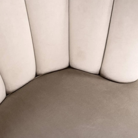 Tapicerowane krzesło Pippa S4445 B KHAKI VELVET Richmond Interiors muszla beżowe