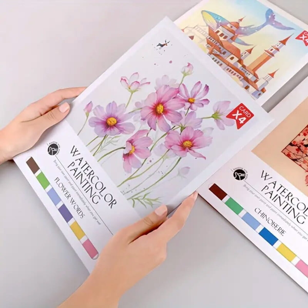 Malowanie akwarelą - Poezja kwiatów - 4 elementy