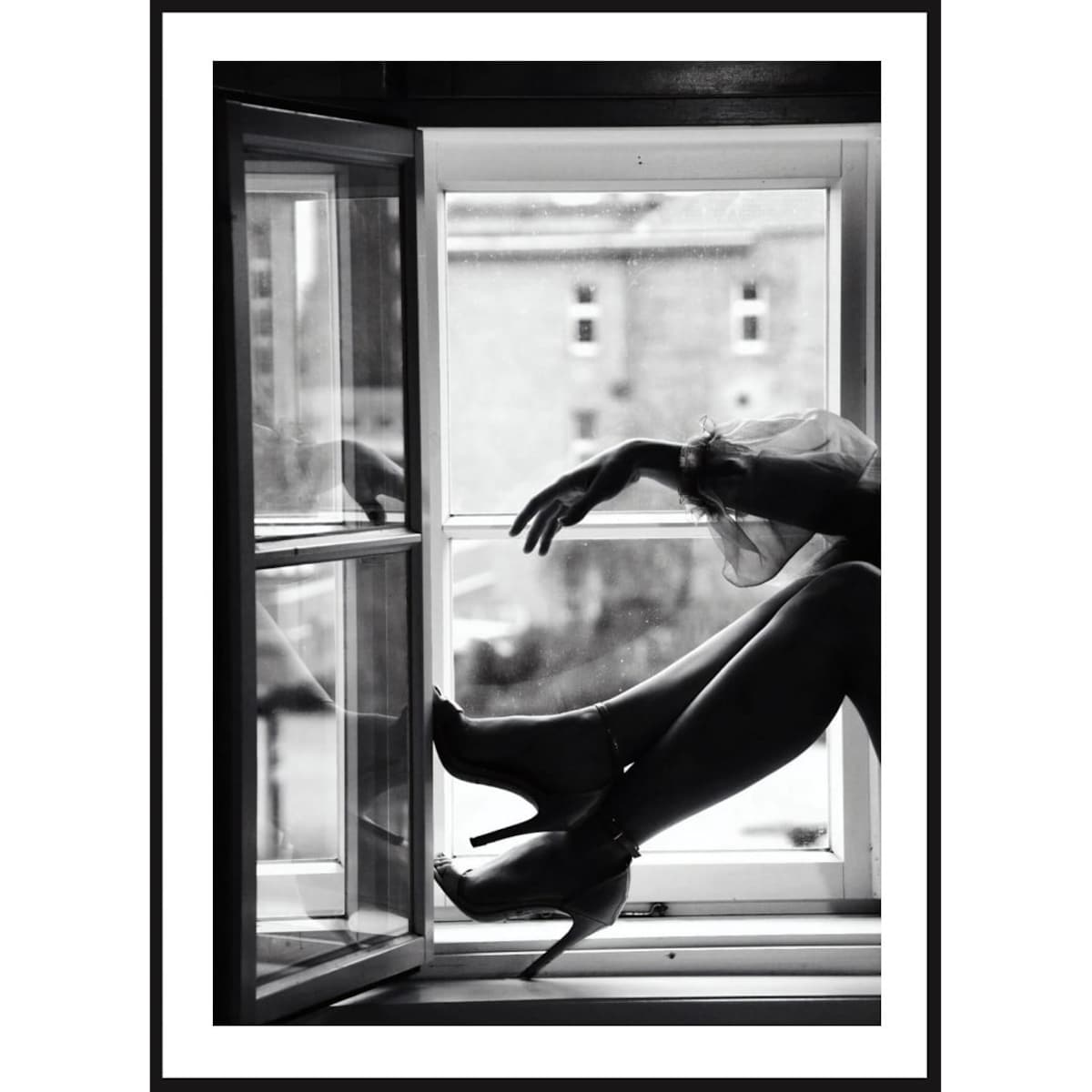 Poster Story, Plakat, Obraz - Szpilki w Oknie, wymiary 30 x 42 cm