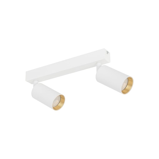 Lampa sufitowa spot AMIS WHITE 2 TK Lighting biała złote akcenty 2xGU10 regulowana 10795