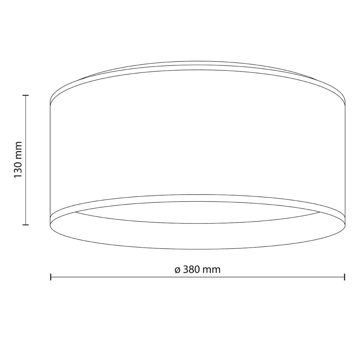 Okrągły plafon jutowy klosz Juta 5798 TK Lighting do salonu brązowy biały