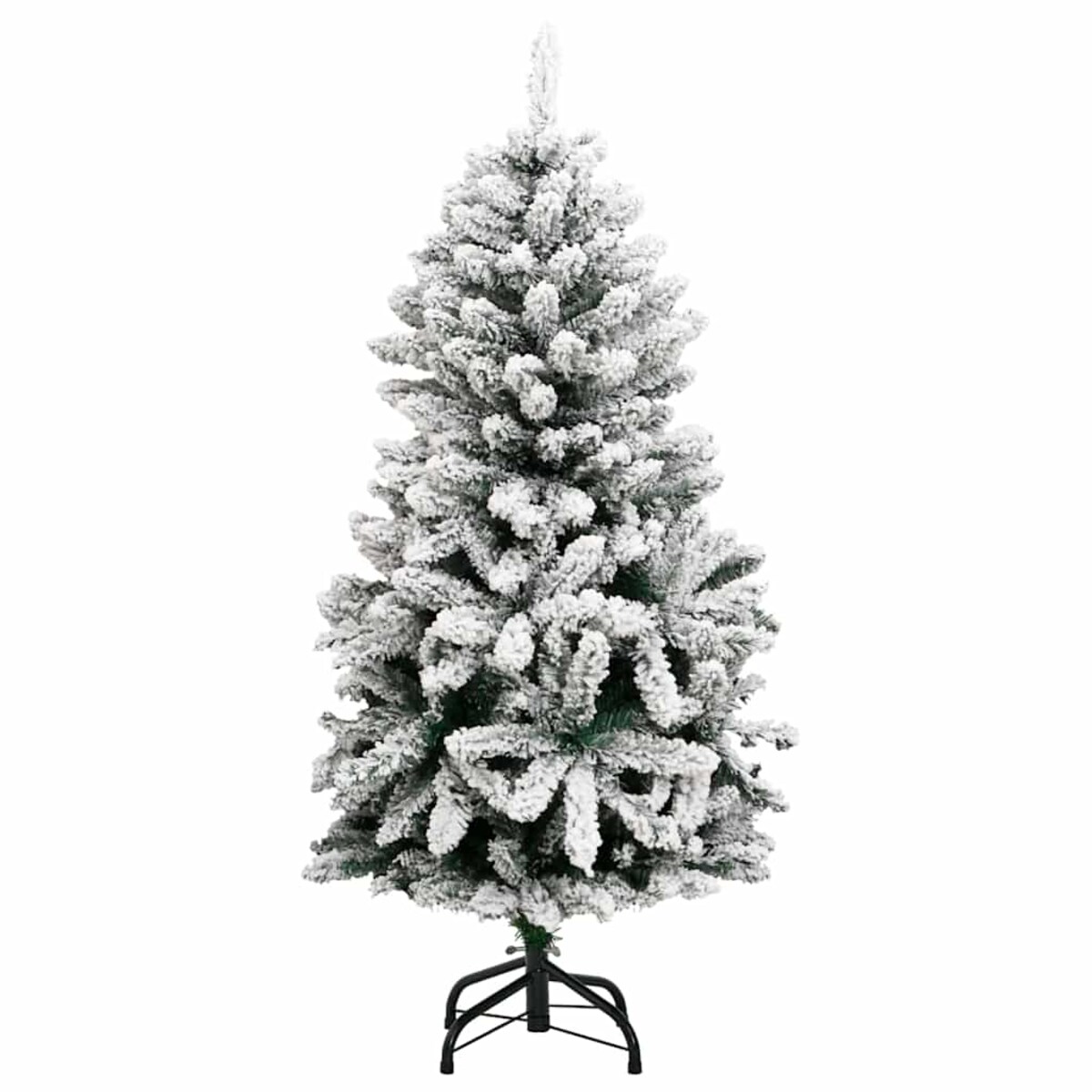vidaXL Sztuczna choinka na zawiasach, 150 lampek LED i bombki, 120 cm